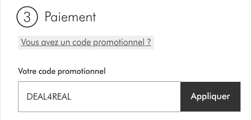 Ou mettre un code promo sur le site Dyson