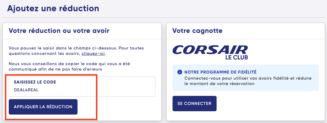 Ou mettre un code promo sur Corsair